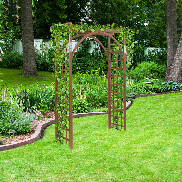 Beautiful And Practical Garden Arch Dark Brown - Seasonal Spectra