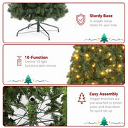 10ft Automatic Tree Structure PVC Material 1200 Lights Warm Color with Colorful 10 Modes with Remote Control 5090 Branches Christmas Tree Green - Seasonal Spectra