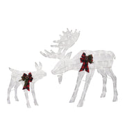 2pcs 4ft 30V 3.6W Moose Family 200LED Leather String Light Garden Moose Decoration - Seasonal Spectra