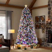 9ft 2094 Branch Automatic Tree Structure PVC Material Green Flocking 900 Lights Warm Color Four Colors 8 Modes With Remote Control Christmas Tree - Seasonal Spectra