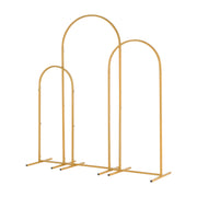 Three-Piece Set Wedding Arc Top Iron Art Wedding Iron Arch Gold - Seasonal Spectra