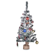 3 ft covering 90 branch tips Artificial flocking snow Christmas Tree for Holiday Decoration - Seasonal Spectra