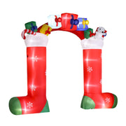 9ft 24W 11 LED Lights Christmas Sock Arch Holiday Arch Decoration - Seasonal Spectra