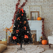 7.5ft 2500 Branches Without Lights Without Pine Cones Tied Tree Structure Christmas Tree Black - Seasonal Spectra