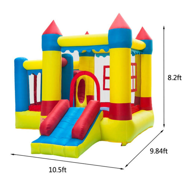 420D Thick Oxford Cloth Inflatable Bounce House Castle Ball Pit Jumper Kids Play Castle Multicolor