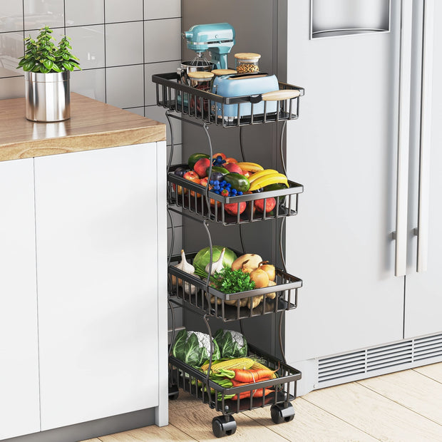 4 Tier Fruit Vegetable Basket for Kitchen - Seasonal Spectra