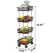 4 Tier Fruit Vegetable Basket for Kitchen - Seasonal Spectra