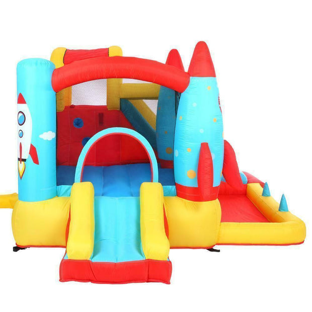 420D 840D Oxford cloth jump surface rocket with fan inflatable castle