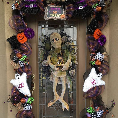 Mummy Halloween Garland Door Decoration - Seasonal Spectra