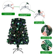 6FT Small Light Fiber Optic Christmas Tree 230 Branches - Seasonal Spectra