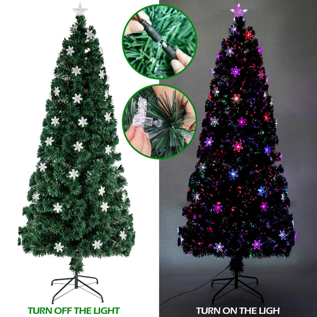 6FT Small Light Fiber Optic Christmas Tree 230 Branches - Seasonal Spectra