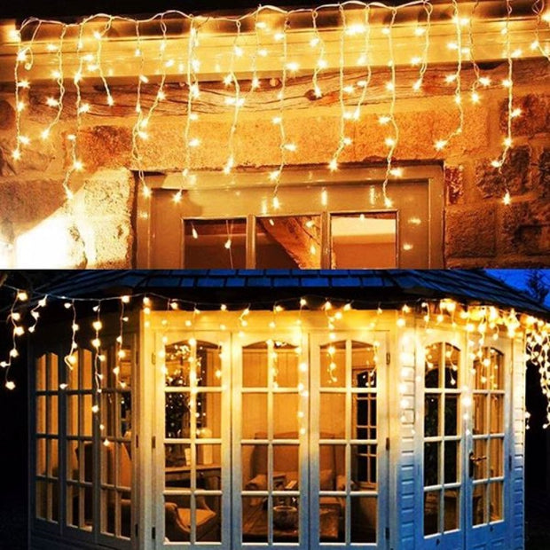 Curtain Icicle Lights Wedding Party LED Fairy Christmas Indoor Outdoor - Seasonal Spectra