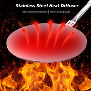 7.5Inch Heat Diffuser Simmer Ring Plate, Stainless Steel with Stainless Handle - Seasonal Spectra