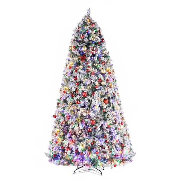 9ft 2094 Branch Automatic Tree Structure PVC Material Green Flocking 900 Lights Warm Color Four Colors 8 Modes With Remote Control Christmas Tree - Seasonal Spectra