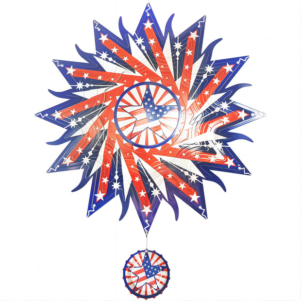 Patriotic Wind Spinner, holiday gifts, outdoor decoration - Seasonal Spectra