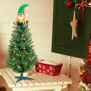 3ft 129 Branches with Santa Claus Decoration PVC Branch Iron Bracket Christmas Tree Green - Seasonal Spectra