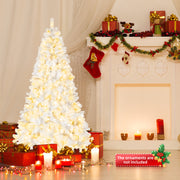 8ft White 670 Lights Warm Color 8 Modes 2008 Branch Christmas Tree White - Seasonal Spectra