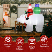 6ft 15W 7pcs LED Lights Santa Claus Rides Polar Bear Garden Santa Claus Decoration - Seasonal Spectra