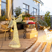 4ft 30V 3.6W Angel 130Led Warm White Light Leather Thread Light Wrapped Around Cotton Thread And Sprinkled With Powder Garden Angel Decoration - Seasonal Spectra