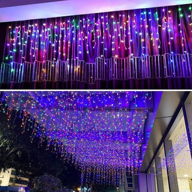 Curtain Icicle Lights Wedding Party LED Fairy Christmas Indoor Outdoor - Seasonal Spectra