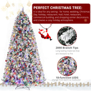 9ft 2094 Branch Automatic Tree Structure PVC Material Green Flocking 900 Lights Warm Color Four Colors 8 Modes With Remote Control Christmas Tree - Seasonal Spectra