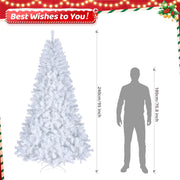 8ft White 670 Lights Warm Color 8 Modes 2008 Branch Christmas Tree White - Seasonal Spectra