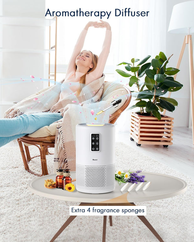 Air Purifiers for Home Large Room with Night Light up to 1076ft² - Seasonal Spectra