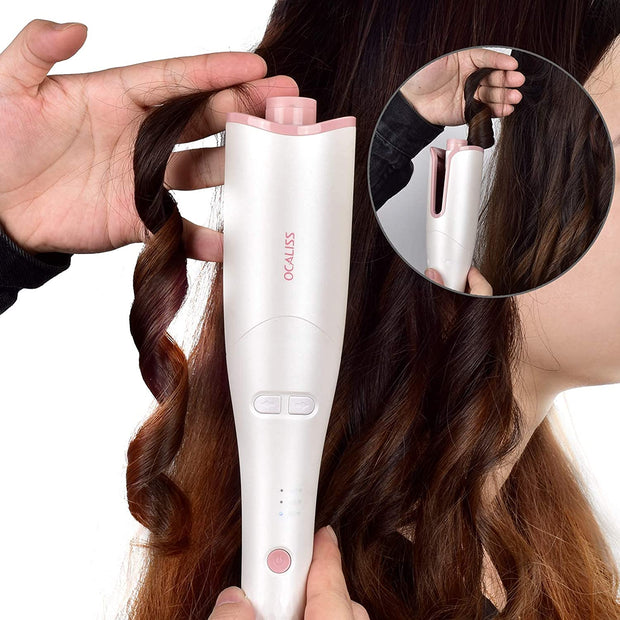 Automatically Curling Wand, Pro Hair Curler with 1” Ceramic Rotating Barrel - Seasonal Spectra