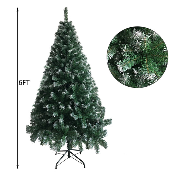 Christmas Decoration 6FT Iron Leg White PVC 650/812 Branches Christmas Tree - Seasonal Spectra