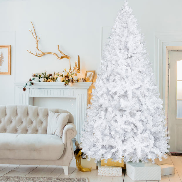 Christmas Decoration 7FT Iron Leg White Christmas Tree with 1349 Branches - Seasonal Spectra