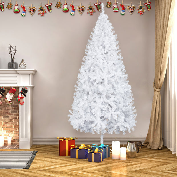 Christmas Decoration 7FT Iron Leg White Christmas Tree with 1349 Branches - Seasonal Spectra