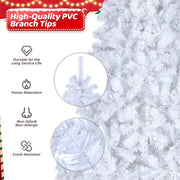 Christmas Decoration 7FT Iron Leg White Christmas Tree with 1349 Branches - Seasonal Spectra