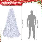 Christmas Decoration 7FT Iron Leg White Christmas Tree with 1349 Branches - Seasonal Spectra