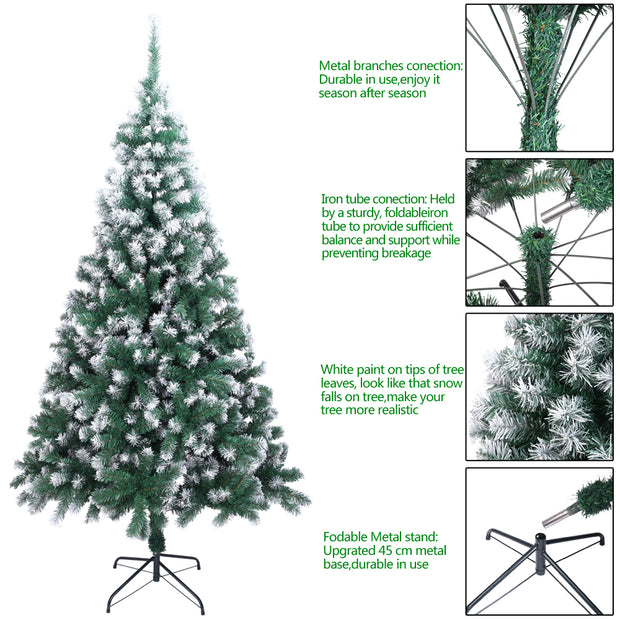 Christmas Decoration 7FT Spray White PVC Christmas Tree 1349 Branches - Seasonal Spectra