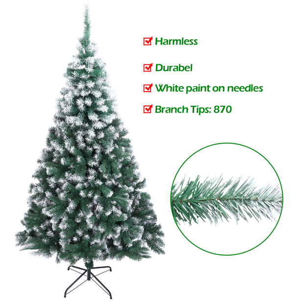 Christmas Decoration 7FT Spray White PVC Christmas Tree 1349 Branches - Seasonal Spectra