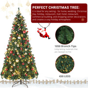 Christmas Decoration Automatic Tree Structure PVC Material Warm Color 8 Modes Remote Control  Christmas Tree Green - Seasonal Spectra