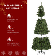 Christmas Decoration Automatic Tree Structure PVC Material Warm Color 8 Modes Remote Control  Christmas Tree Green - Seasonal Spectra