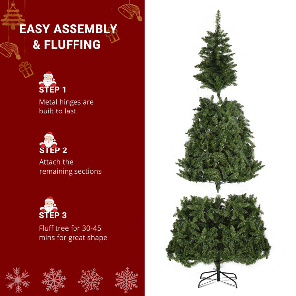 Christmas Decoration Automatic Tree Structure PVC Material Warm Color 8 Modes Remote Control  Christmas Tree Green - Seasonal Spectra