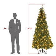 Christmas Decoration Automatic Tree Structure PVC Material Warm Color 8 Modes Remote Control  Christmas Tree Green - Seasonal Spectra