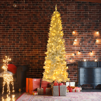Christmas Decorations Flocking Tied Light Christmas Tree - Seasonal Spectra