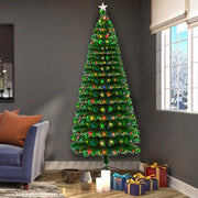 Christmas Tree with 260 LED Lamps and  260 Branches Fiber Optic 7.5FT - Seasonal Spectra