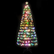 Christmas Tree with 260 LED Lamps and  260 Branches Fiber Optic 7.5FT - Seasonal Spectra