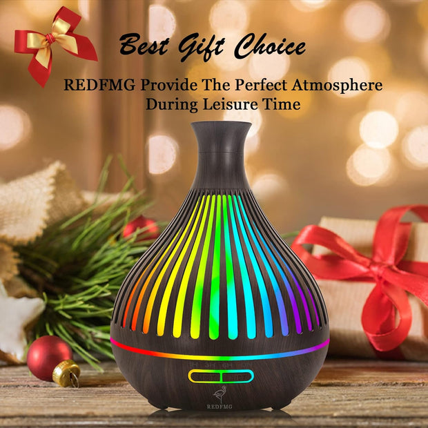 Diffusers for Essential Oil Large Room with Remote Control & Timer, 14 Light Auto-Off Aroma 360 Diffuser - Seasonal Spectra