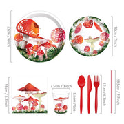 Disposable Tableware Set Party Dinnerware Serves 8 Guests, 68PCS - Seasonal Spectra