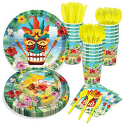 Disposable Tableware Set Party Dinnerware Serves 8 Guests, 68PCS - Seasonal Spectra