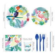 Disposable Tableware Set Party Dinnerware Serves 8 Guests, 68PCS - Seasonal Spectra