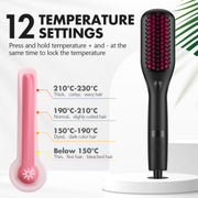 Hair Straightener Brush with Ionic Generator by MiroPure, Black - Seasonal Spectra