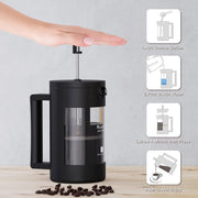 Mini French Press Coffee Maker 12oz , Small Camping French Coffee Press Glass 350ml - Seasonal Spectra