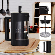 Mini French Press Coffee Maker 21oz , Small Camping French Coffee Press Glass 600ml - Seasonal Spectra