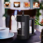 Mini French Press Coffee Maker 21oz , Small Camping French Coffee Press Glass 600ml - Seasonal Spectra